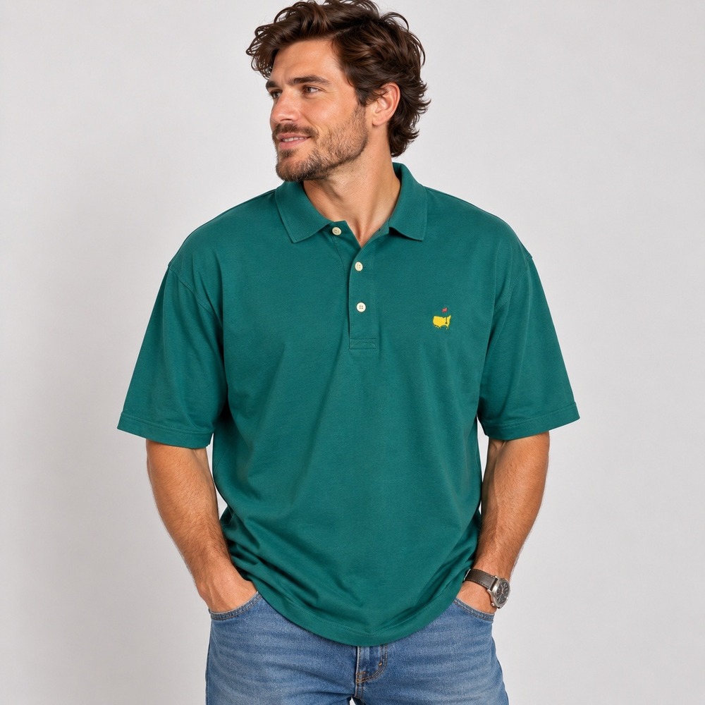 Augusta National Golf Shop Slazenger Green Polo Shirt Masters Logo Mens Large